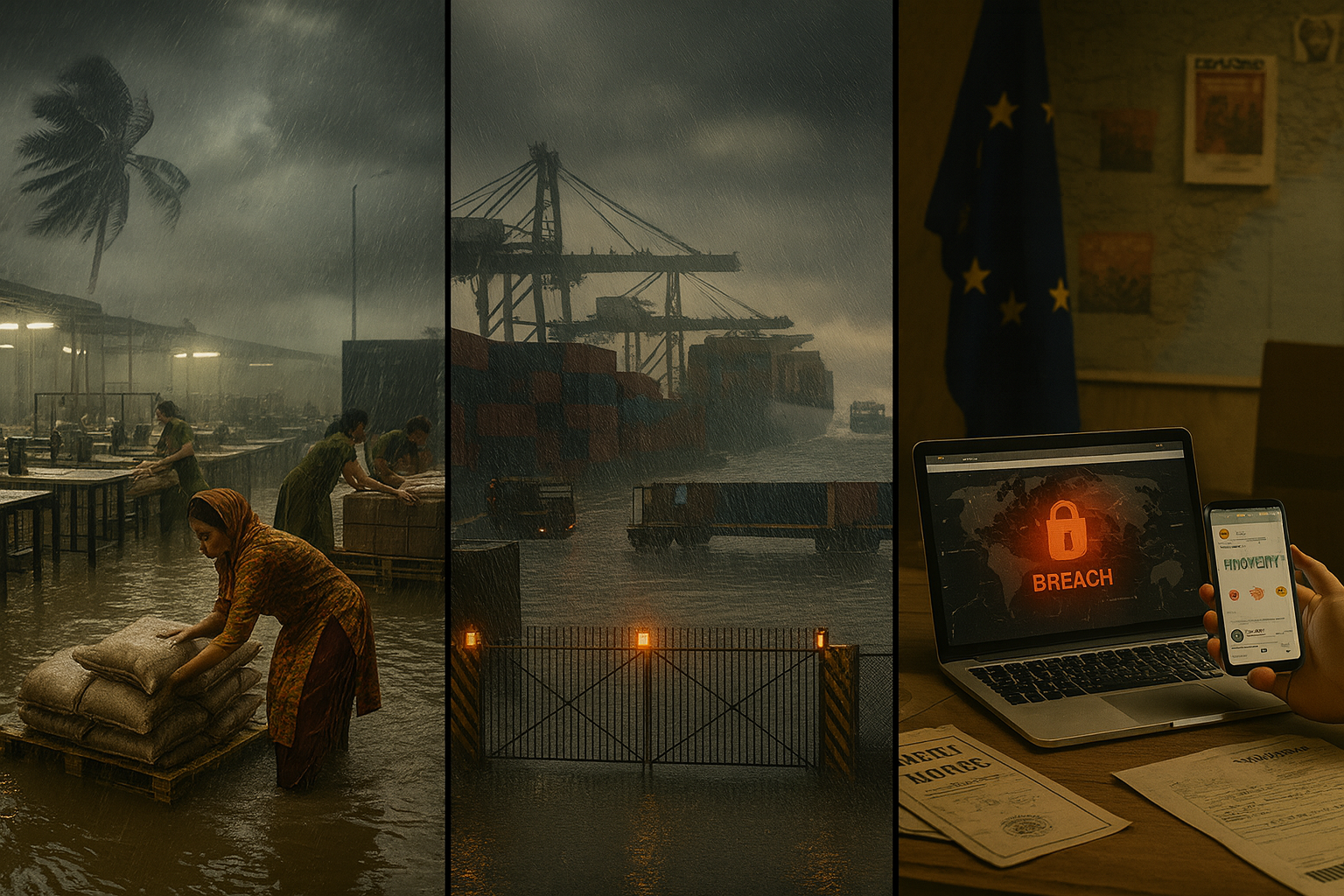 Risk matrix showing environmental and supply-chain vulnerabilities for STG