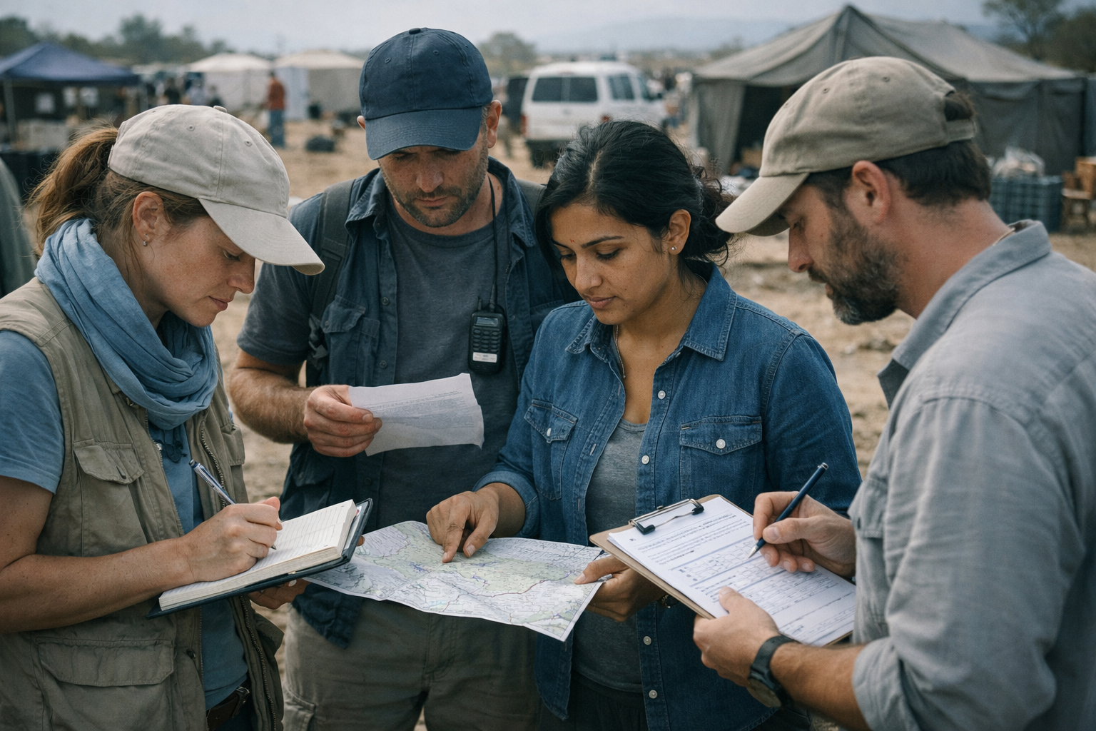 Field teams gathering partial, time-sensitive information under operational pressure