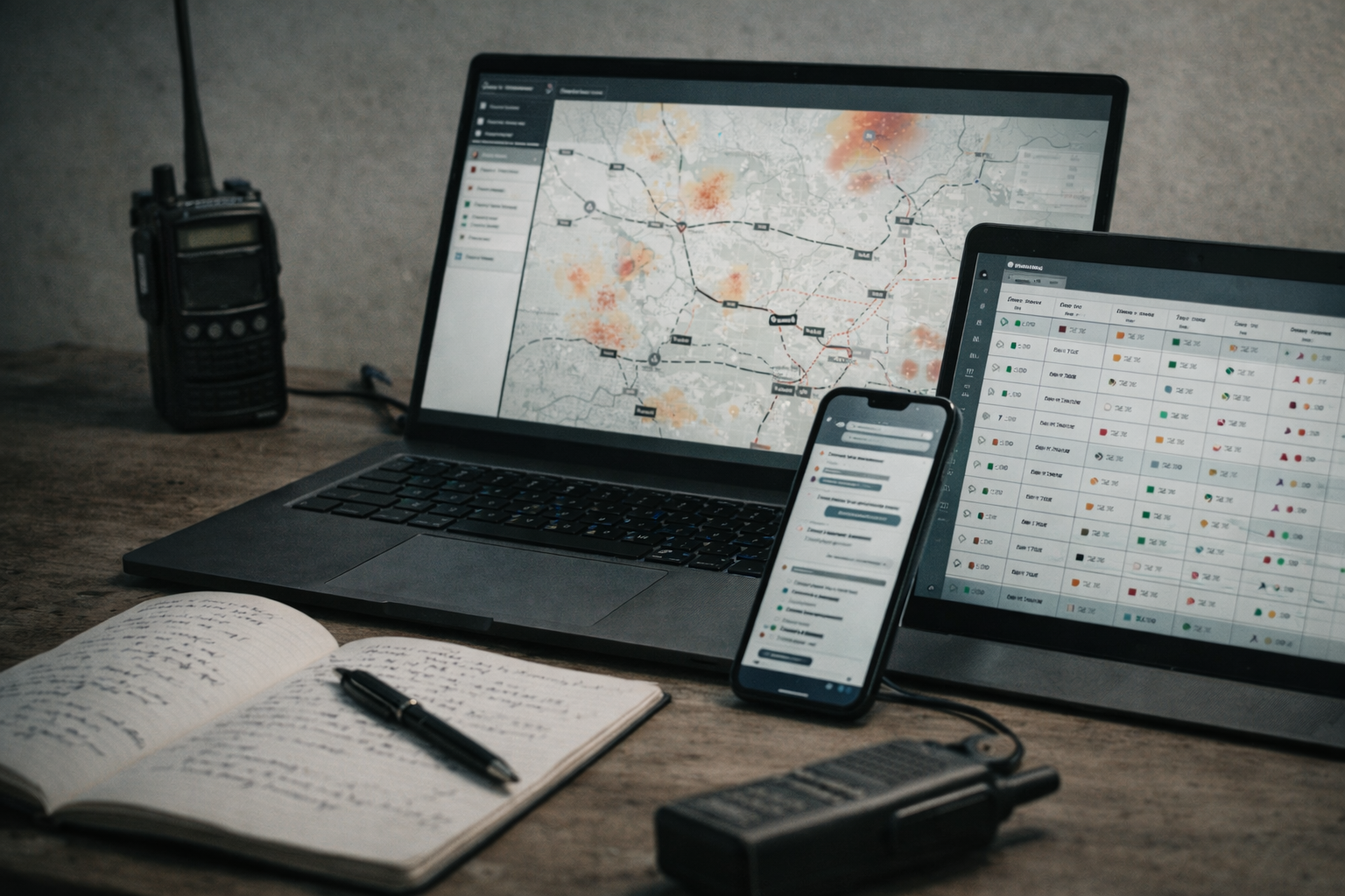 Multiple devices receiving asynchronous signals — need, access, supply, and reporting arriving out of sync