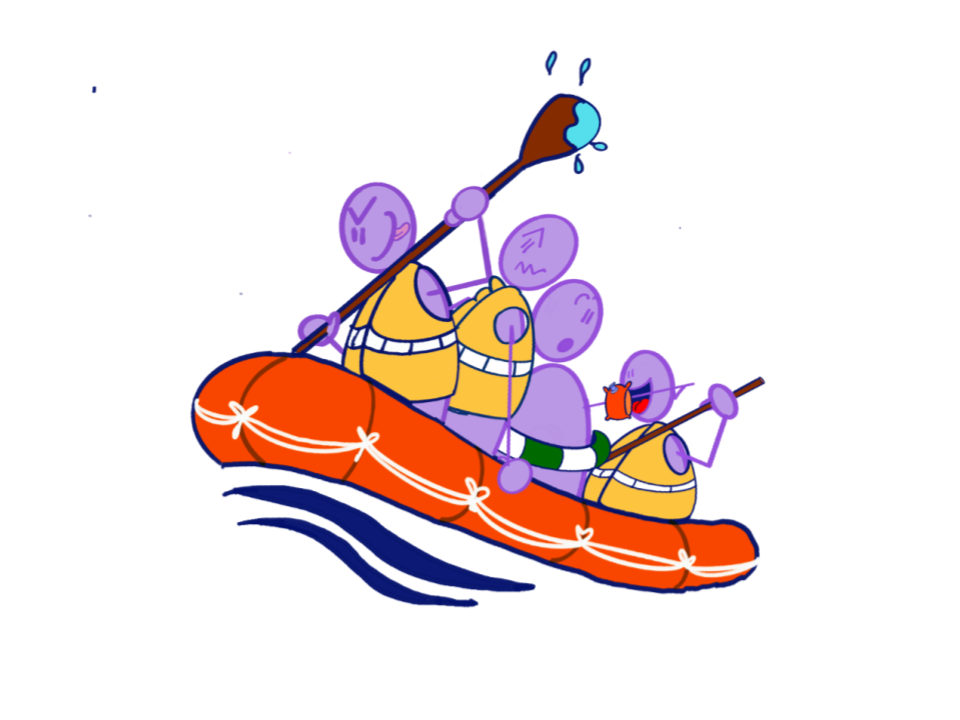 Illustration of a team collaborating under pressure during a Teaming Mission